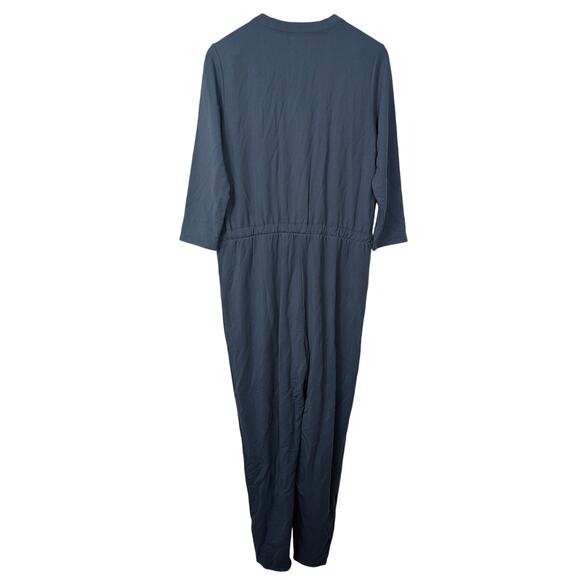 NWT Garnet Hill Blue Traverse Knit Jumpsuit - Picture 8 of 8